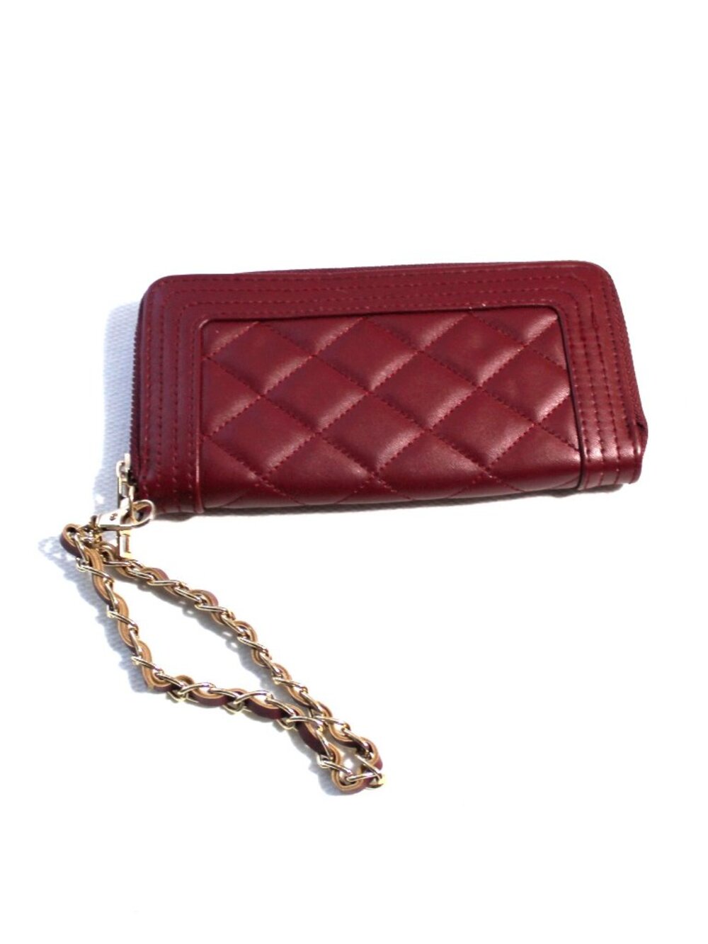 Charlotte Russe Quilted Red Wallet Wristlet Clutch AS IS
